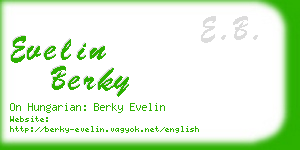 evelin berky business card